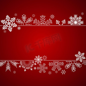 抽象冬季设计背景与雪花圣诞节和新年海报。