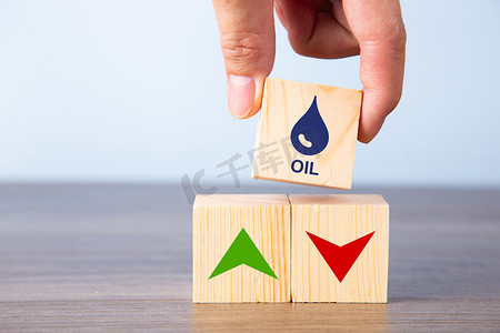 石油价格上涨的观察概念。