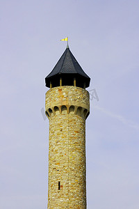 德国弗赖默斯海姆的瓦尔特堡城堡塔 der Wartburgturm bei Freimersheim, Deutschland