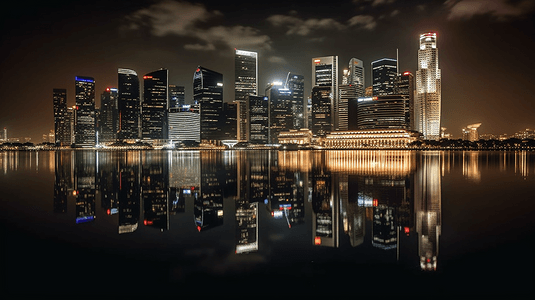 新加坡滨海湾全景高清大图