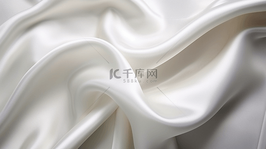 白布背景抽象带着柔和波浪, 奢华的白色布料。