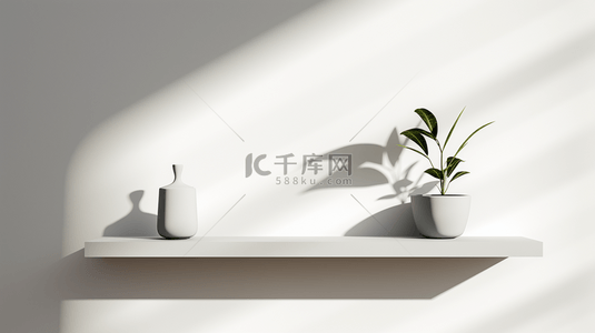 桌面背景图片_简约的产品背景，白色墙面。