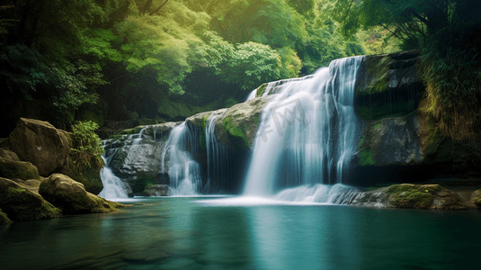 自然风景瀑布风光