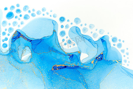 抽象海洋泡沫打印。
