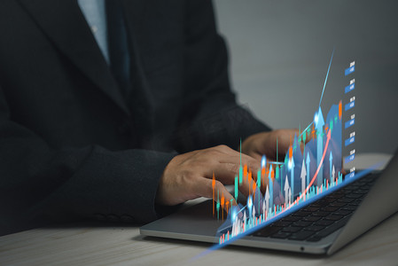 商业图表增长数据股票市场和外汇交易分析图金融贸易货币经济报告金融和投资基金以及数字资产管理。