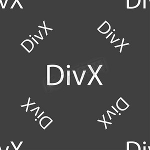 视频格式摄影照片_DivX 视频格式标志图标。