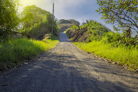 乡村的狭窄道路，乡村的一条小土路，有复制空间