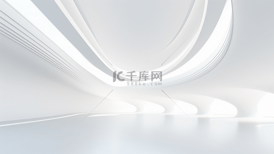 爱心logo设计背景图片_抽象白色建筑背景。3D 渲染。现代几何壁纸。未来主义科技设计。