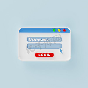 登录背景pc摄影照片_蓝色背景上的登录用户名和密码用户界面弹出窗口。