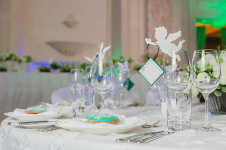 婚宴摄影照片_为婚宴布置的优雅餐桌