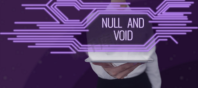 null摄影照片_呈现 Null 和 Void 的文本标题。