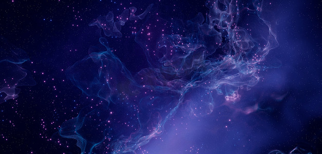 天体外太空宇宙概念多彩紫色背景