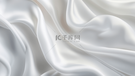 波浪背景图片_使用流动的布料波浪制作的优雅白色背景的3D渲染。