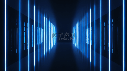 蓝光太阳镜背景图片_蓝紫色三维立体抽象几何霓虹光背景