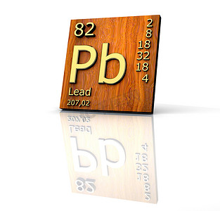 铅形式元素周期表 - 木板