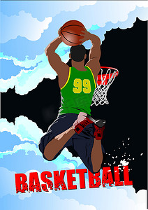 篮球运动员海报。