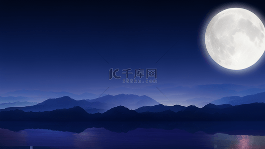 传统节日背景图片_中国风传统节日中秋节月亮满月