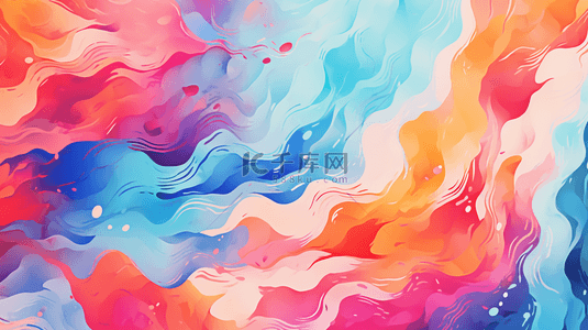 抽象水彩绘画背景图片_彩色水彩抽象涂鸦背景。