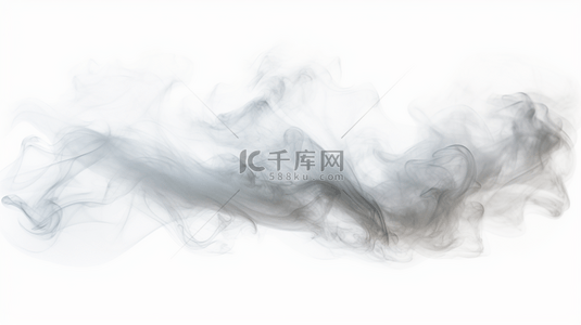 密集蓬松的白烟和雾在透明的PNG背景上，抽象烟云运动模糊不清，机器吹出的干冰飞舞在空气中，产生飘散效果，呈现出纹理。