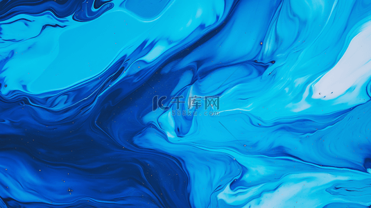 蓝色水墨纹理背景液体绘画抽象纹理