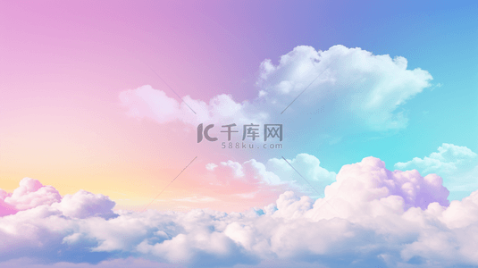 清新空气背景图片_彩虹天空粉色自然颗粒模糊云层渐变柔和