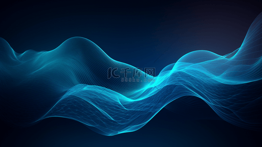 蓝色科技创意海报背景图片_商务科技线条蓝色背景