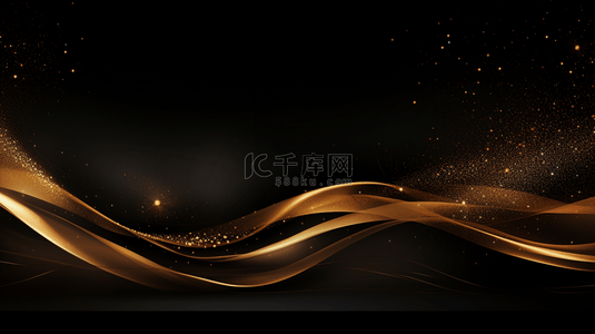 金色灯光和形状，抽象的背景。优雅奢华的动态风格，适用于3D奖励插画。