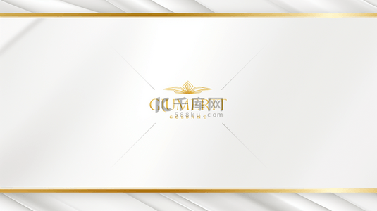 奢华的白色和金色背景，金色线条和剪纸风格高级灰色和金色背景，用于颁奖典礼正式邀请或证书设计。