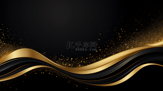 金色豪华画框，具有抽象的金色线条，光斑猛烈闪耀在优雅的奶油色背景上。豪华高级矢量插图。