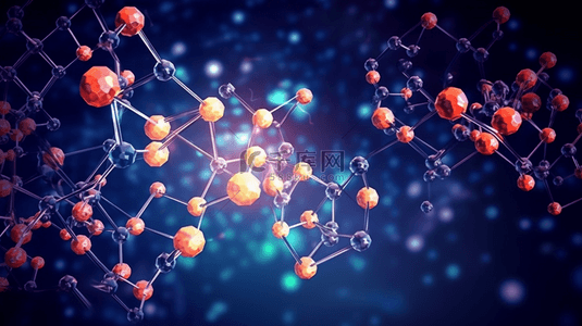 医学研究背景图片_分子的几何背景