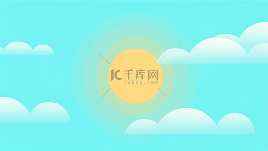 高温天气背景图片_卡通太阳高温天气背景