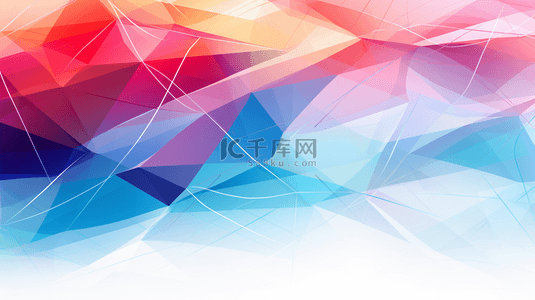 商业几何背景背景图片_抽象的闪亮多彩商业波浪横幅背景。