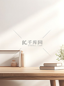 咖啡背景图片_简约书桌清新的平面设计风格10