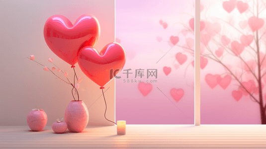 520背景图片_粉色系爱心浪漫情人节背景13