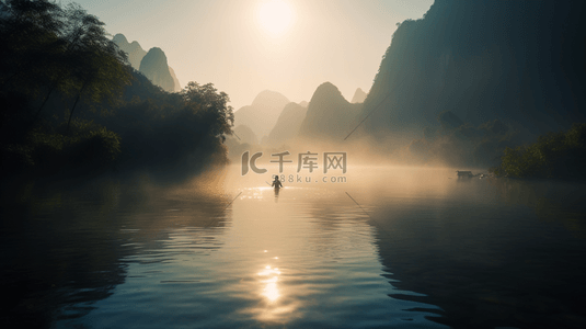 漂流背景背景图片_唯美山水风景背景2