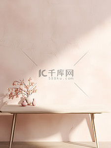 桌子背景图片_新中式暖色桌子电商背景2