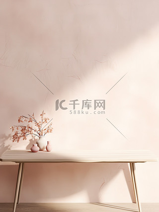 新中式暖色桌子电商背景2