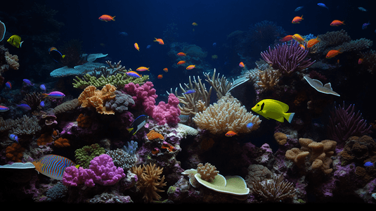 海底世界深海鱼类珊瑚