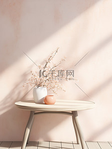 桌子背景图片_新中式暖色桌子电商背景18