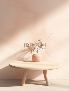 新中式风格背景图片_新中式暖色桌子电商背景14
