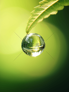 叶子上的液体水珠背景3
