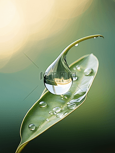 叶子上的水珠背景图片_叶子上的液体水珠背景14