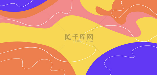 
原创背景图片_夏日多巴胺几何曲线多彩活力色块