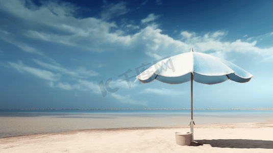 夏天夏季夏日摄影图配图旅游旅行度假太阳伞沙滩大海海洋海边假期遮阳