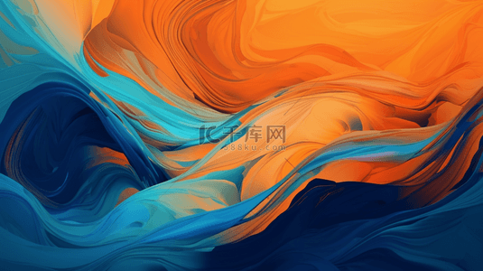 橙蓝色背景图片_橙蓝质感抽象画1