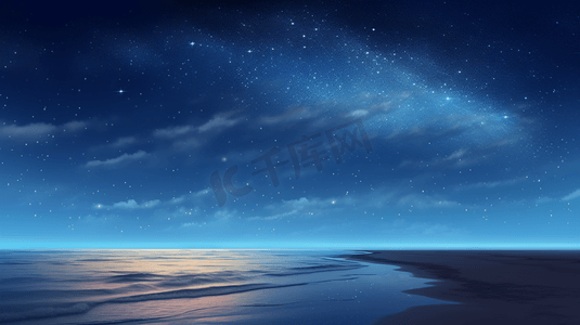 海滩摄影照片_海滩上的星空夜空3