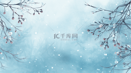 下雪梅花背景图片_冬天冰天雪地里的傲雪寒梅