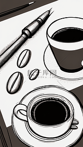 咖啡背景图片_一杯咖啡香浓咖啡潮流抽象背景9