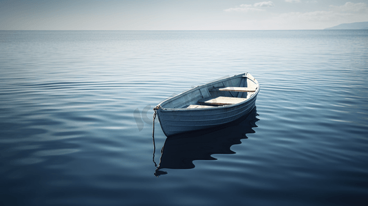 漂浮在水面上的小船