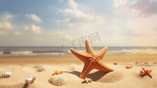 海星沙子大海沙滩海滩风景摄影图7